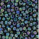 Toho seed beads 8/0 round Transparent-Rainbow Olivine - TR-08-180